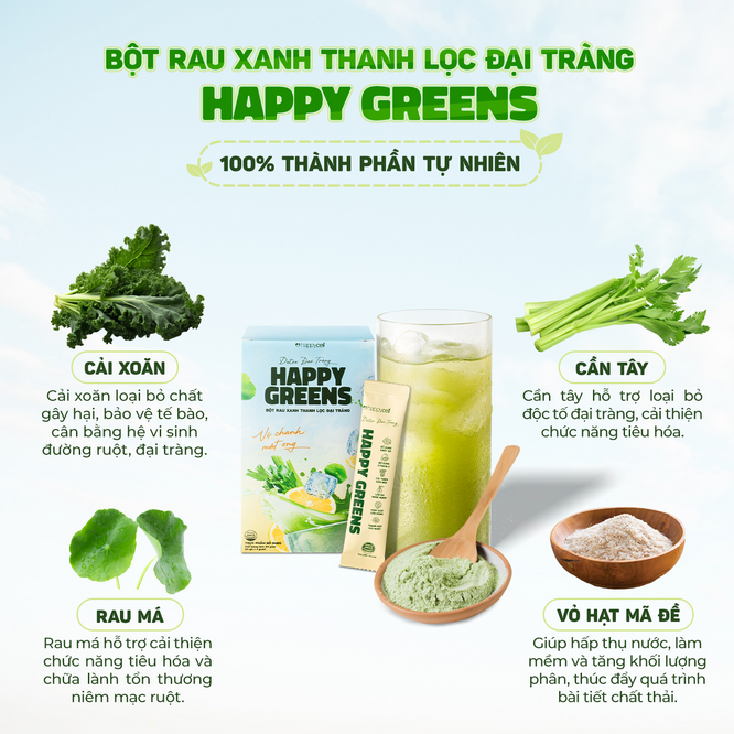 Cải Kale - Thành phần quan trọng góp phần đào thải độc tố,  thanh lọc cơ thể của Happy Greens 